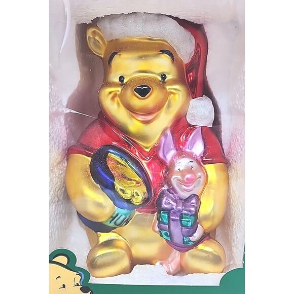 Disney Winnie The Pooh Piglet 11" Blown Glass Tabletop Ornament Christmas Decor - Picture 2 of 7